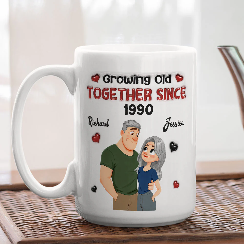 Growing Old - Personalized Custom 3D Inflated Effect Mug - Image 5