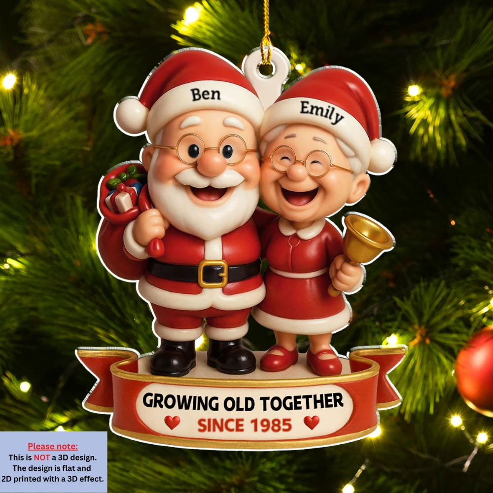 Growing Old Together - Personalized Custom Acrylic Ornament - Image 6