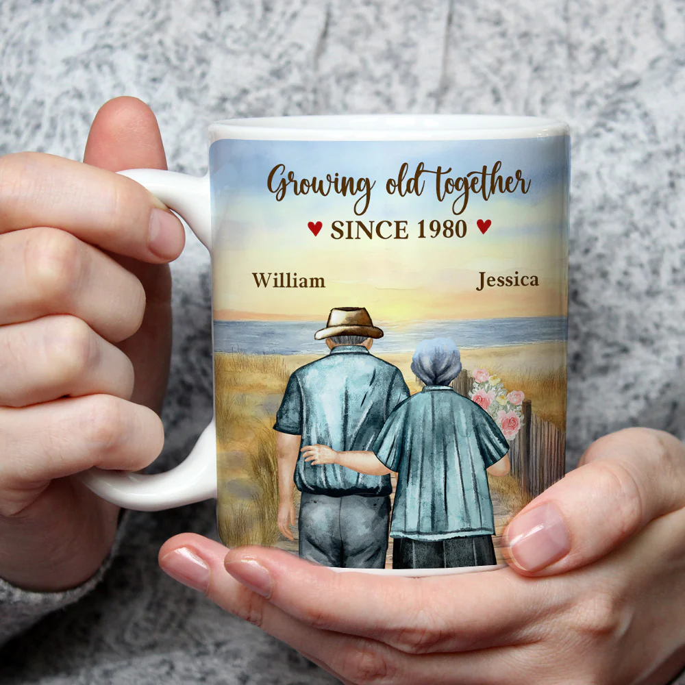 Growing Old Together - Personalized Custom Coffee Mug - Image 3
