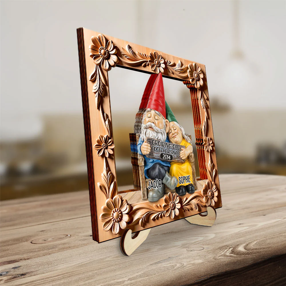 Growing Old Together - Personalized Custom Wooden Plaque - Image 3