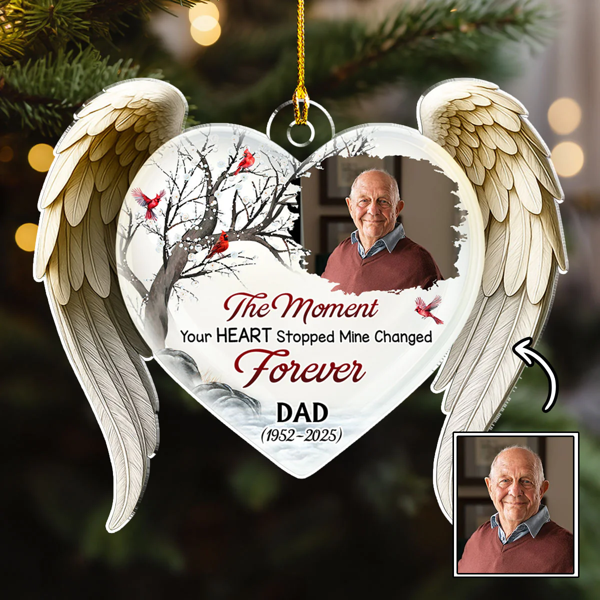 Guardian From Heaven - Personalized Custom Acrylic Ornament