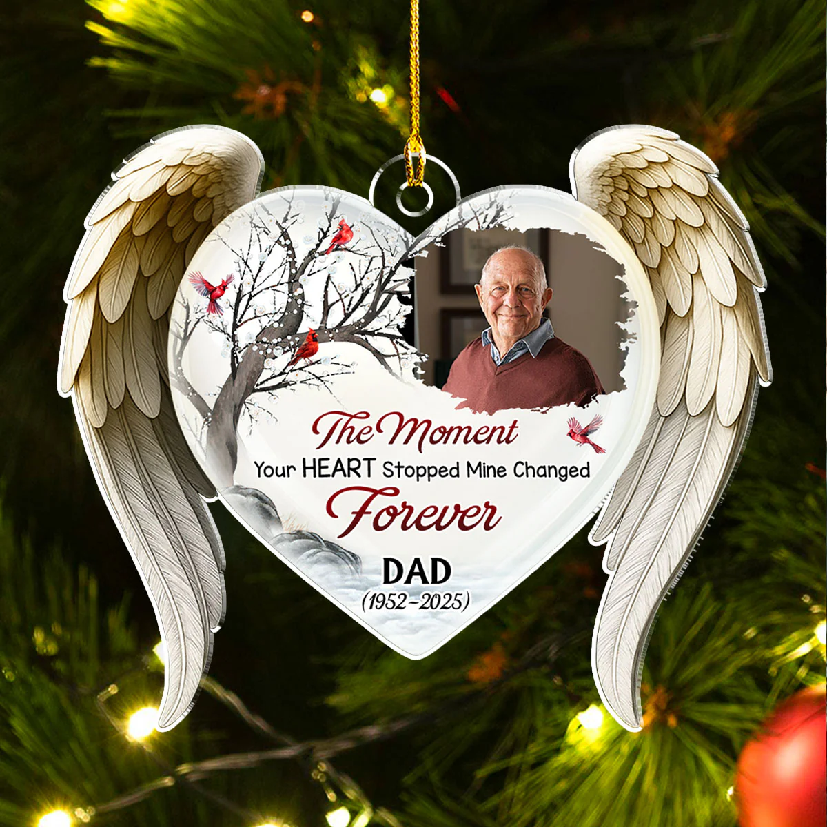 Guardian From Heaven - Personalized Custom Acrylic Ornament - Image 4