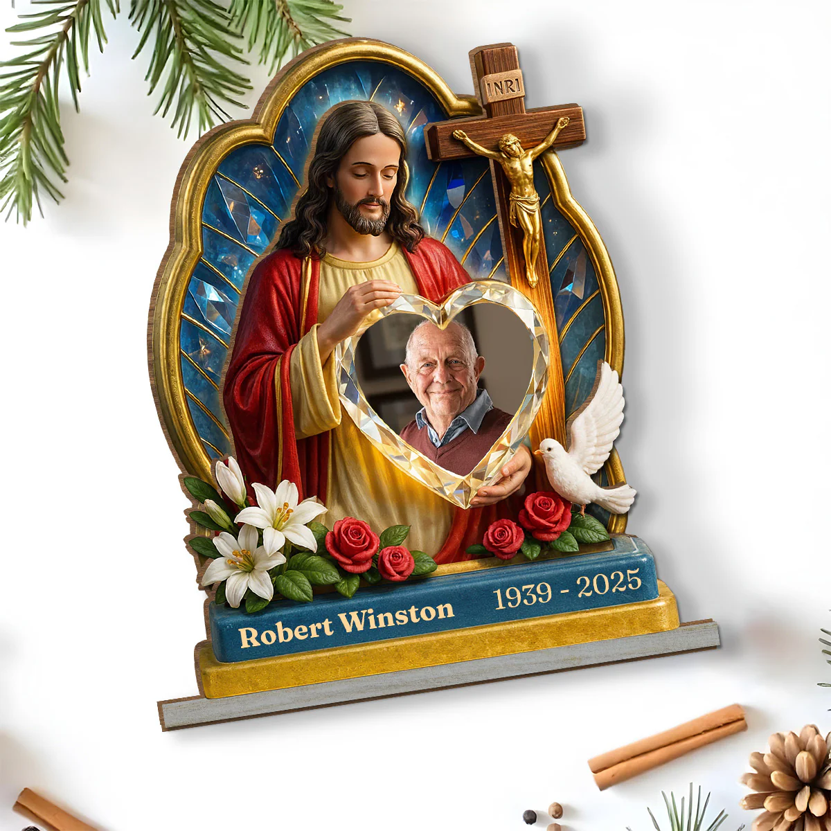 Guardian Of My Heart - Personalized Custom 2-Layer Wood Plaque With Flat Base - Image 5