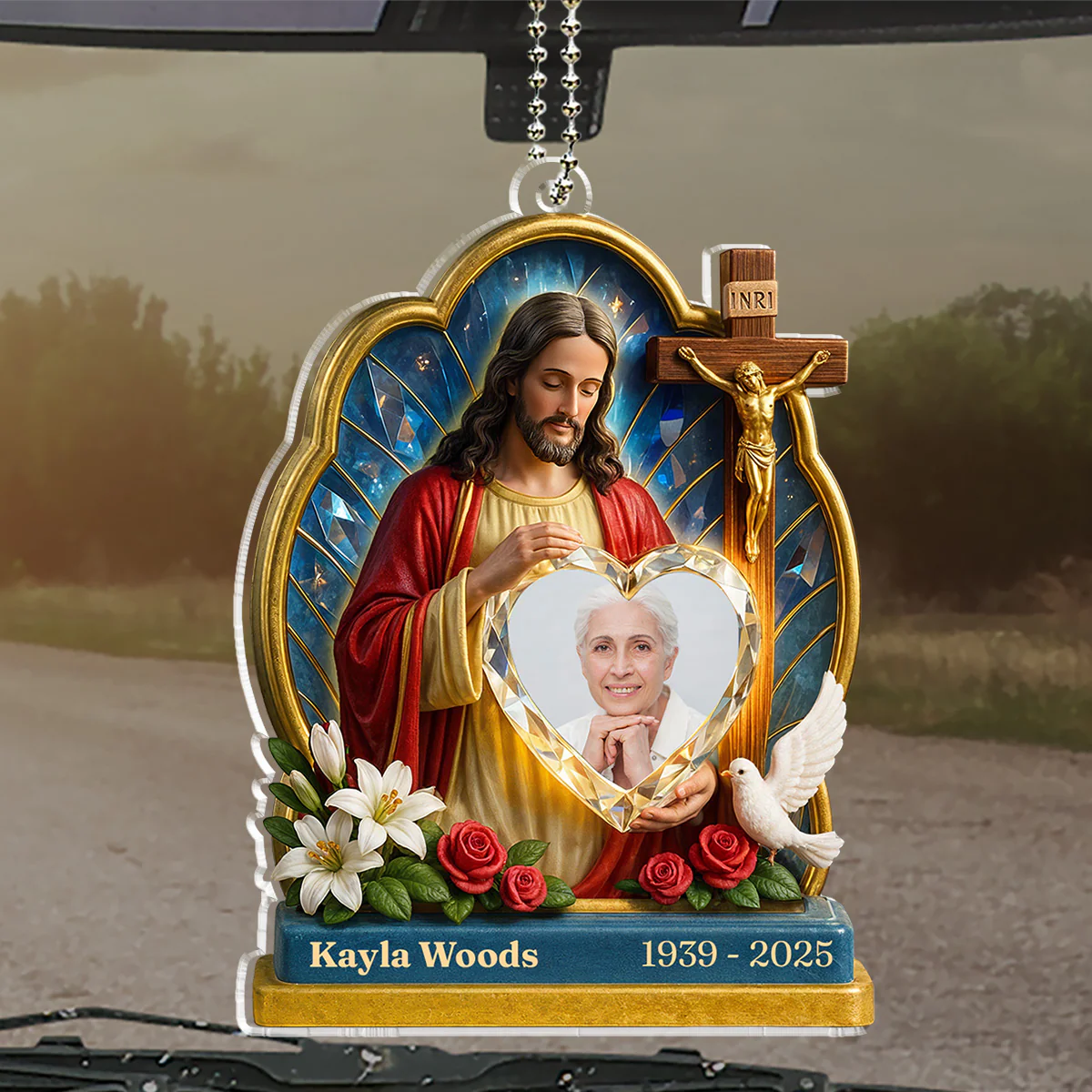 Guardian Of My Heart - Personalized Custom Car Ornament - Image 3