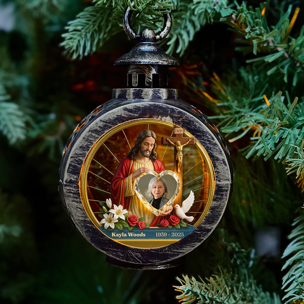 Guardian Of My Heart - Personalized Custom Christmas Lantern - Image 2