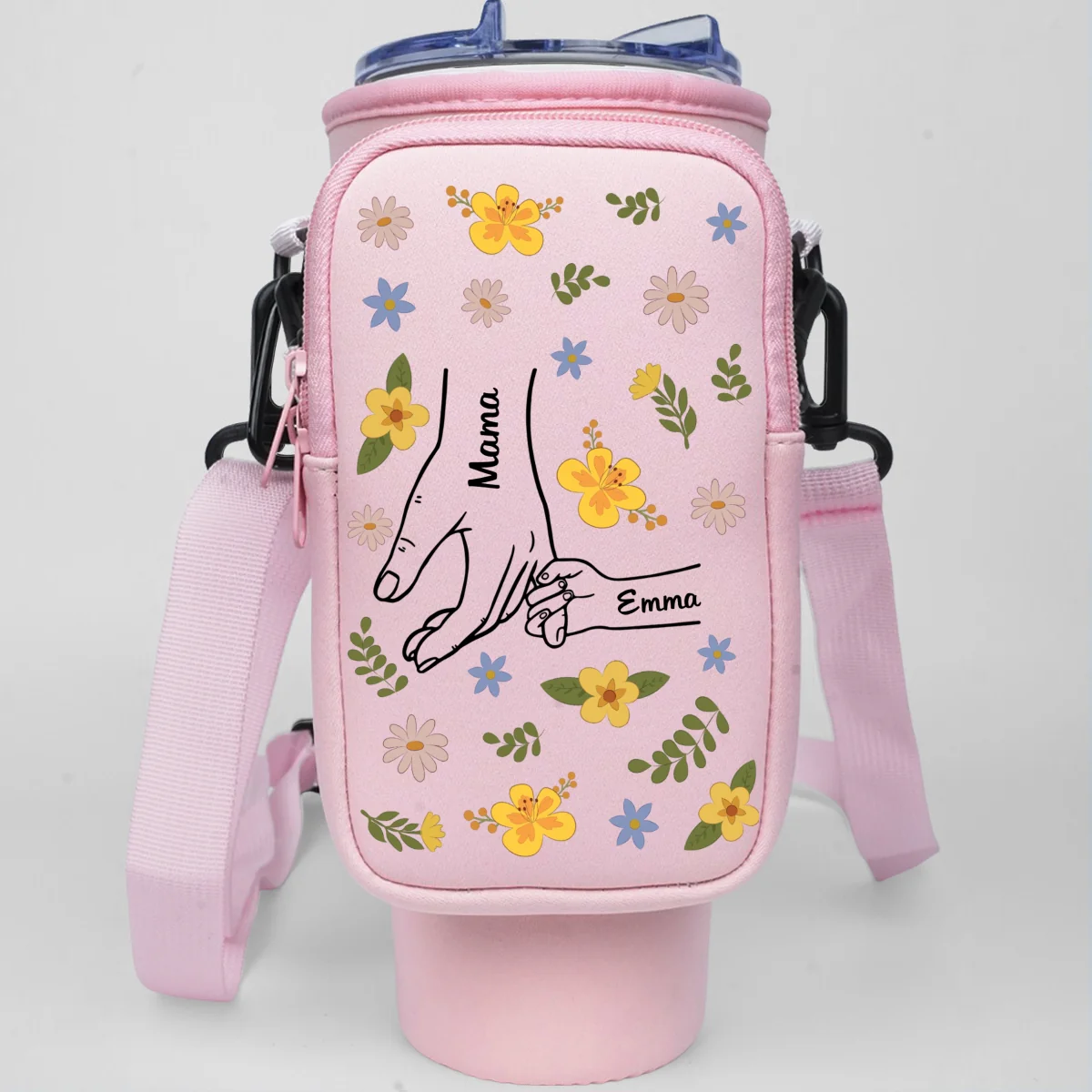Hand In Hand - Personalized Custom Water Bottle Carrier Bag - Image 13