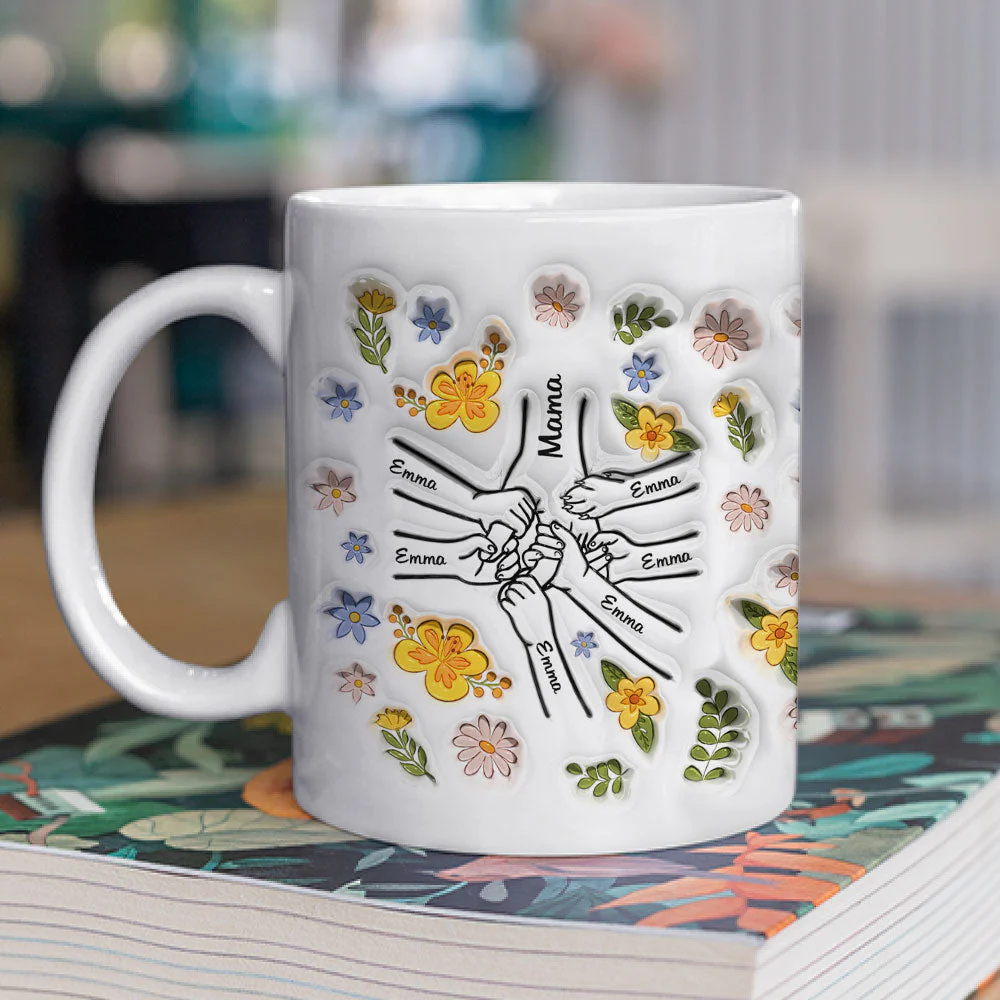 Hand In Hand Version 2 - Personalized Custom 3D Inflated Effect Mug - Image 4