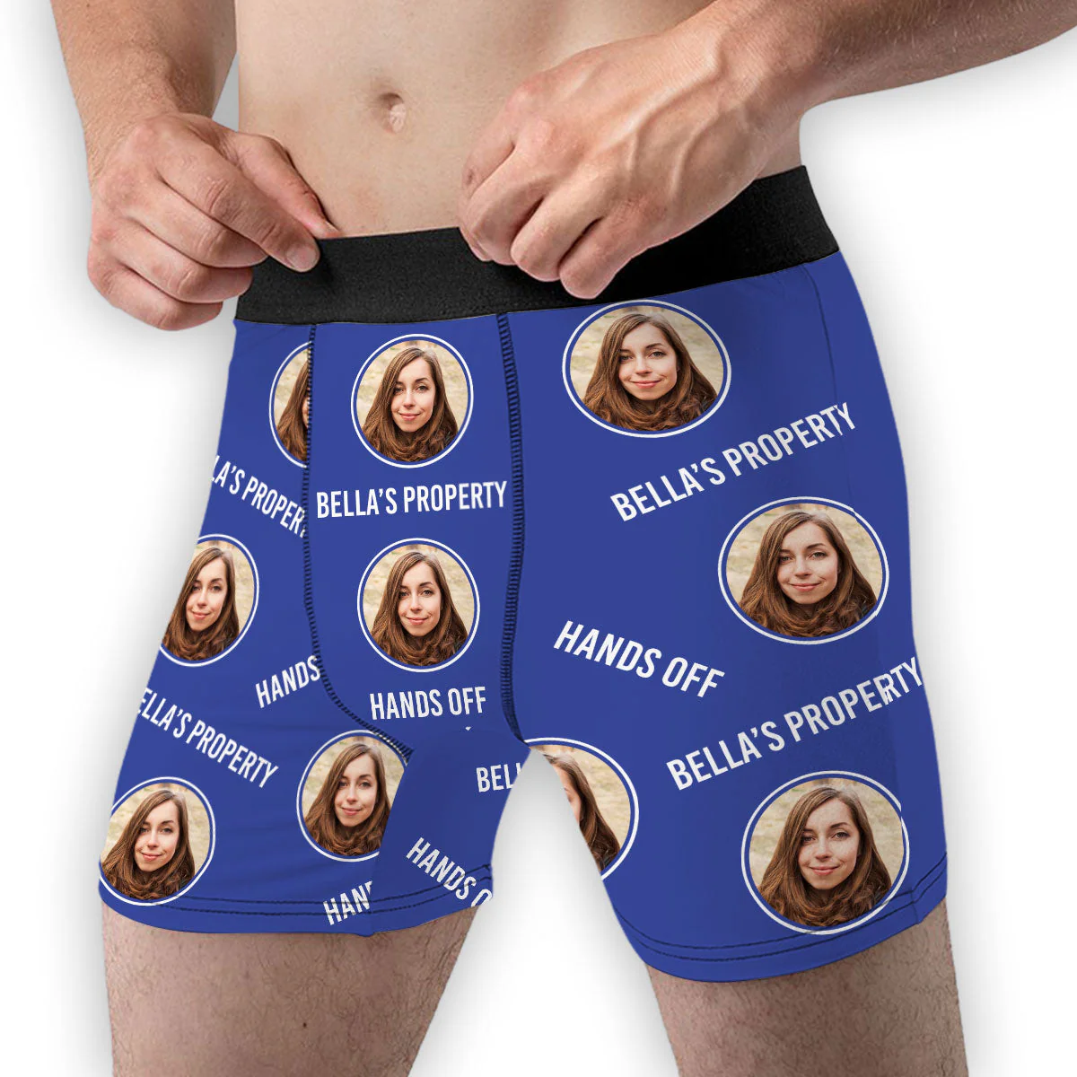 Hand Off - Personalized Photo Men's Boxer Briefs - Image 2