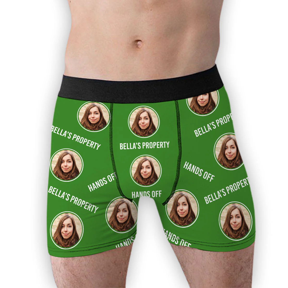 Hand Off - Personalized Photo Men's Boxer Briefs - Image 3