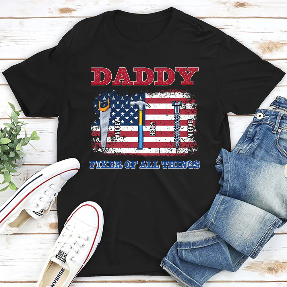 Handy Dad Hero At Home - Personalized Custom Shirt - Image 2