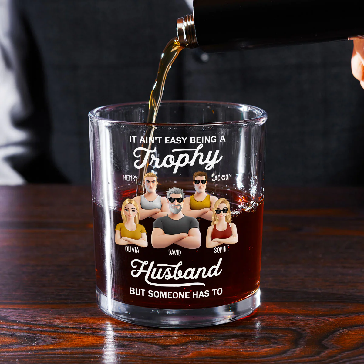 Happiness Begins With You - Personalized Custom Whiskey Glass - Image 2