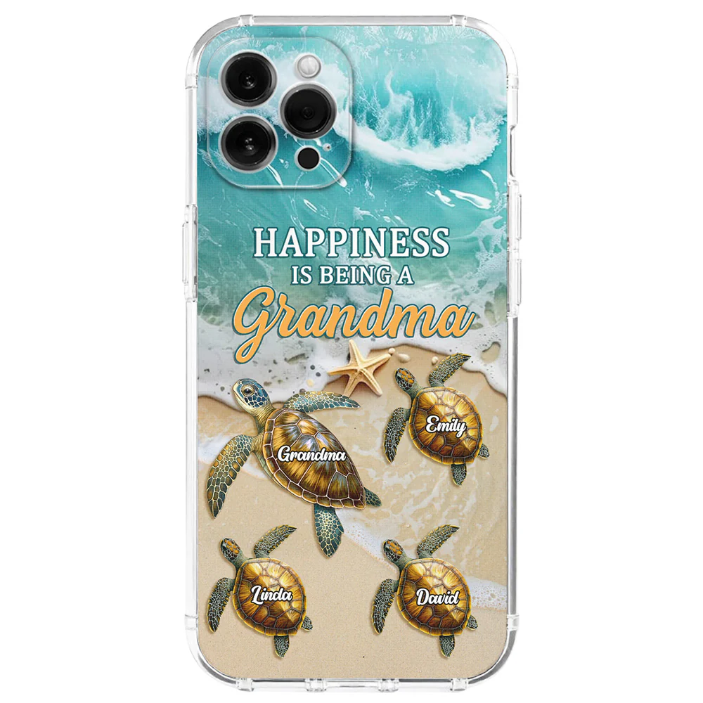 Happiness Is Being A Grandma - Personalized Custom Phone Case