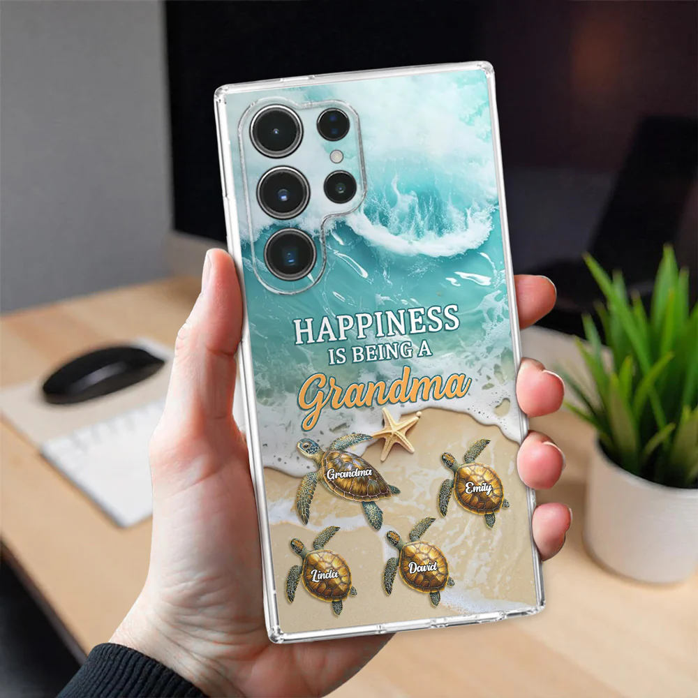 Happiness Is Being A Grandma - Personalized Custom Phone Case - Image 5