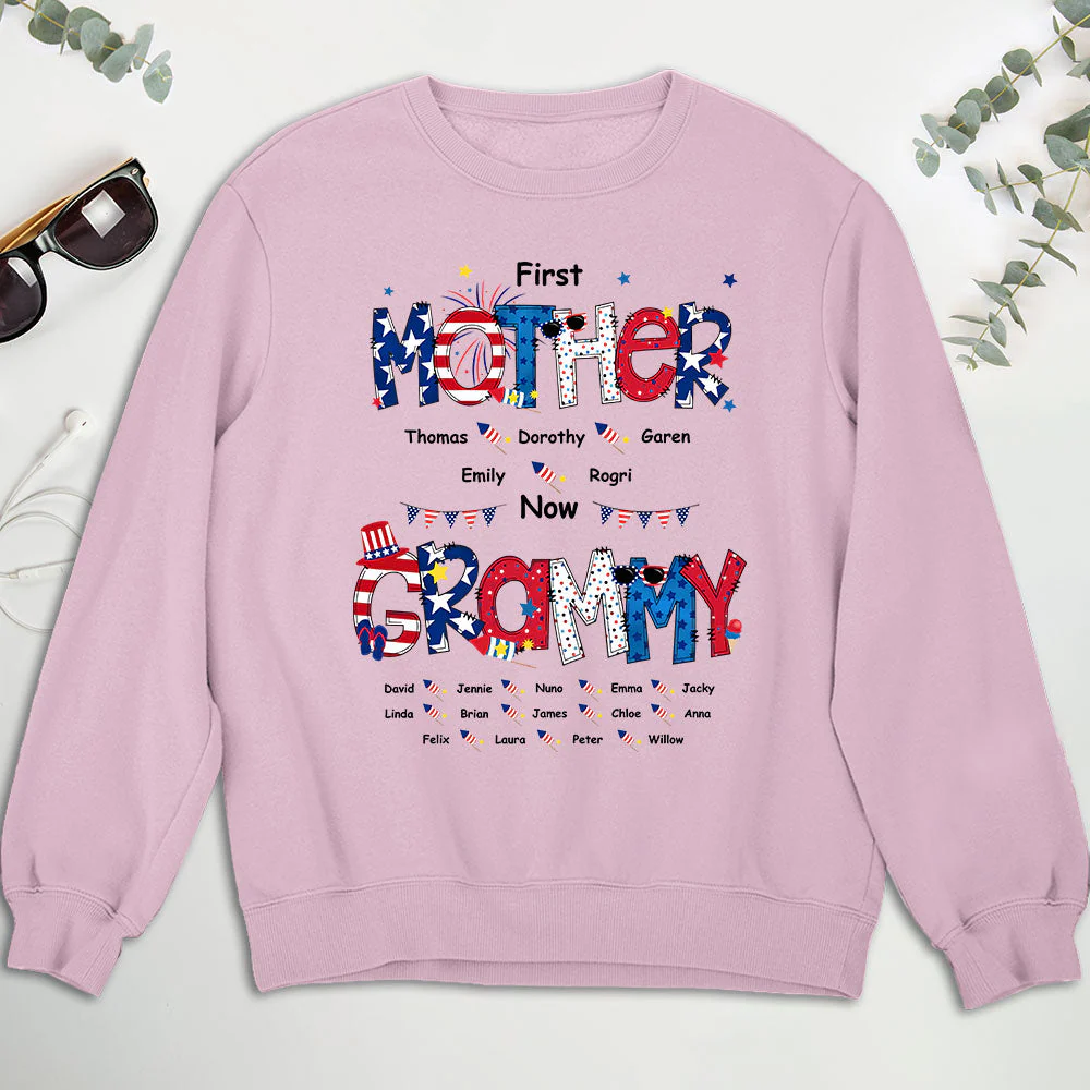 Happiness Is Being A Mom - Personalized Custom Sweatshirt - Image 3
