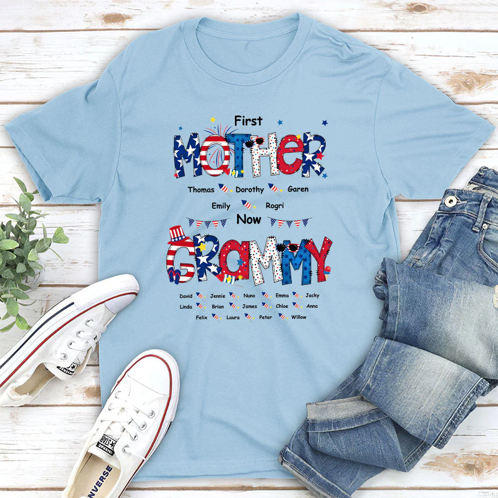 Happiness Is Being A Mom - Personalized Custom Unisex T-shirt - Image 3