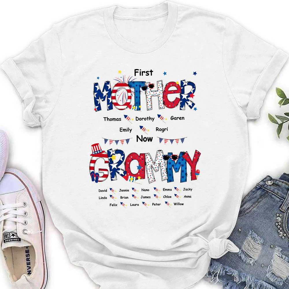 Happiness Is Being A Mom - Personalized Custom Women's T-shirt
