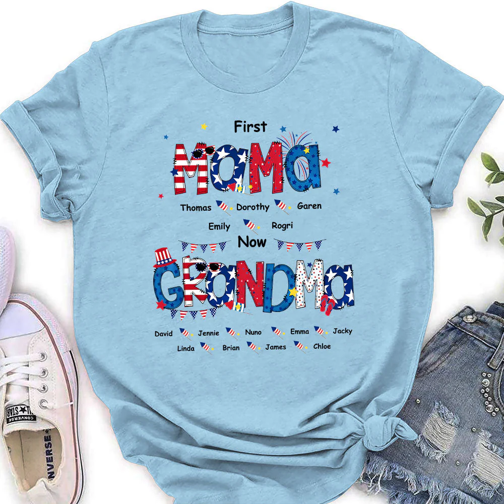 Happiness Is Being A Mom - Personalized Custom Women's T-shirt - Image 2