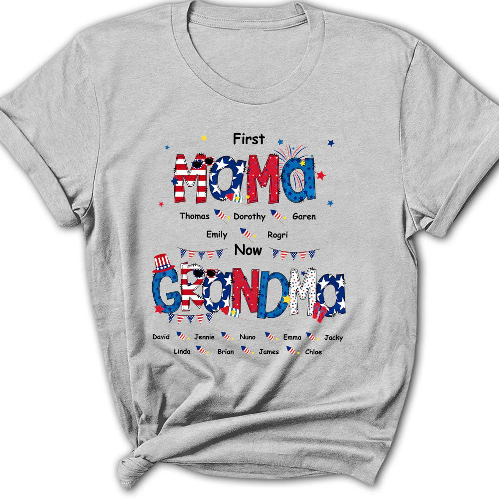 Happiness Is Being A Mom - Personalized Custom Women's T-shirt - Image 4