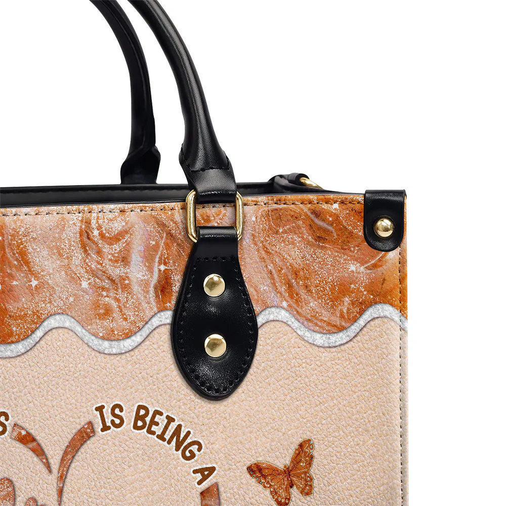 Happiness Is Being - Personalized Custom Leather Bag - Image 6