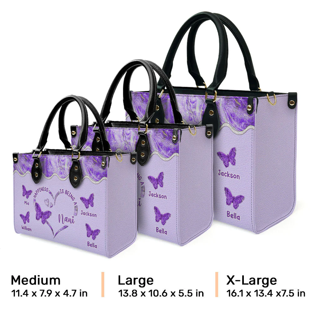 Happiness Is Being - Personalized Custom Leather Bag - Image 8
