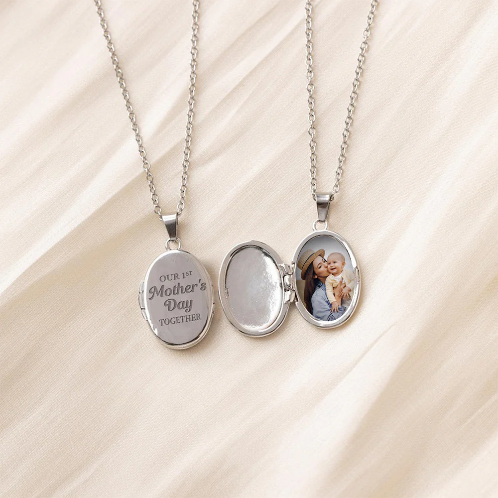 Happy 1st Mothers Day - Personalized Custom Locket Necklace - Image 2
