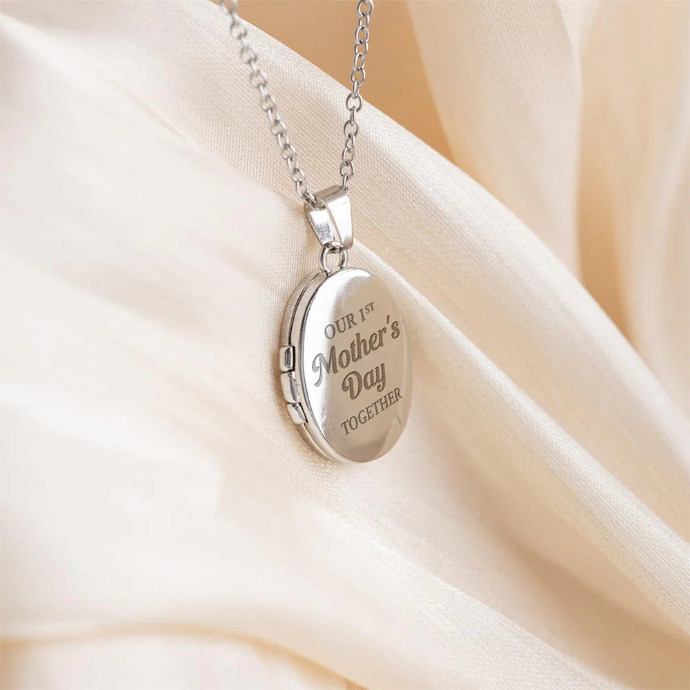 Happy 1st Mothers Day - Personalized Custom Locket Necklace - Image 4