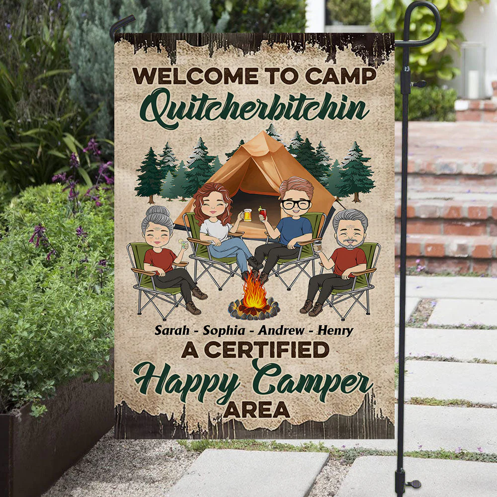 Happy Camper - Personalized Custom Flag - Image 3