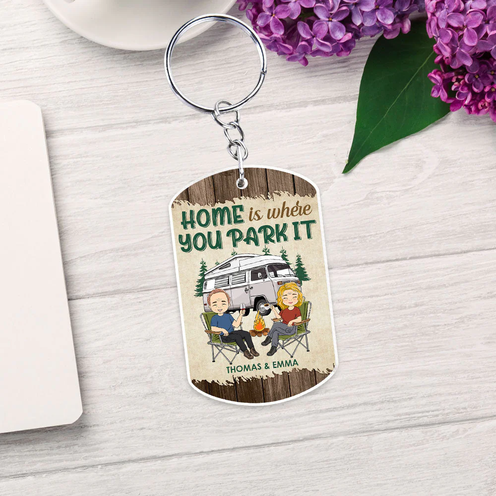 Happy Campers - Personalized Custom Acrylic Keychain - Image 2