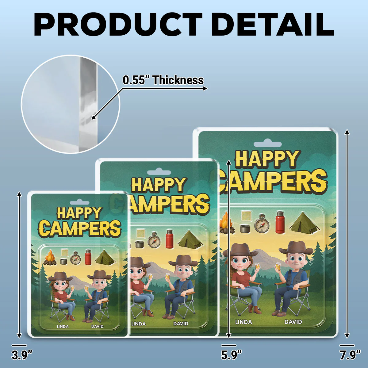 Happy Campers - Personalized Custom Acrylic Plaque - Image 5