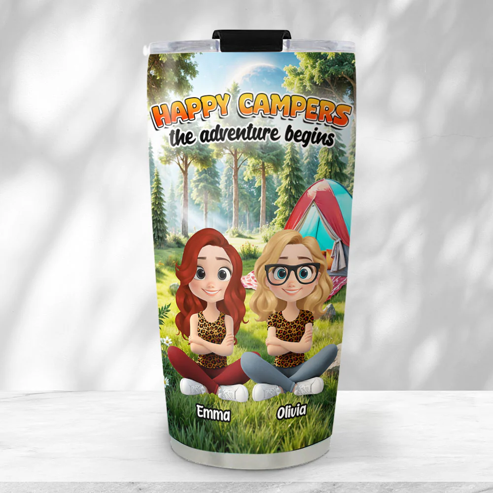 Happy Campers - Personalized Custom Tumbler - Image 3