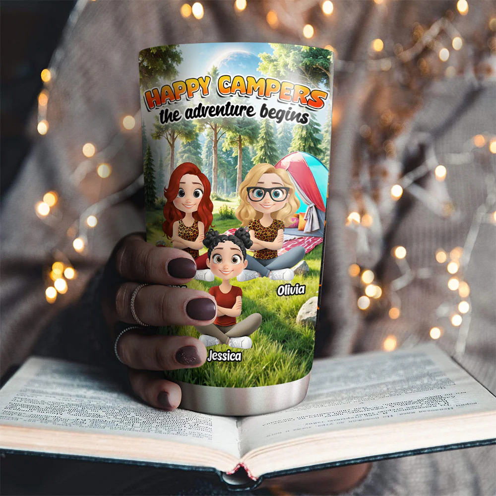 Happy Campers - Personalized Custom Tumbler - Image 4