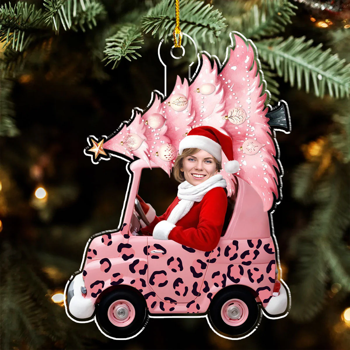 Happy Christmas - Personalized Custom Acrylic Ornament - Image 4