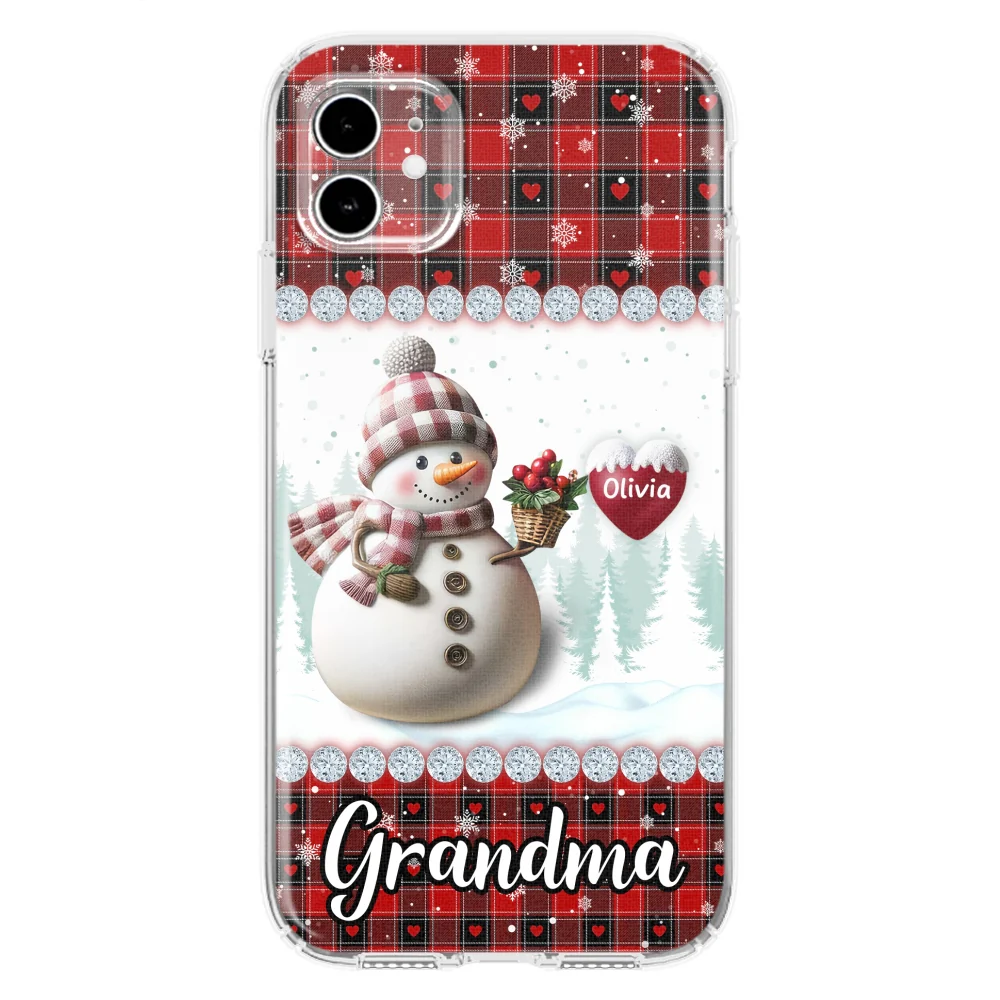 Happy Christmas Snowman Grandma - Personalized Custom Phone Case - Image 11
