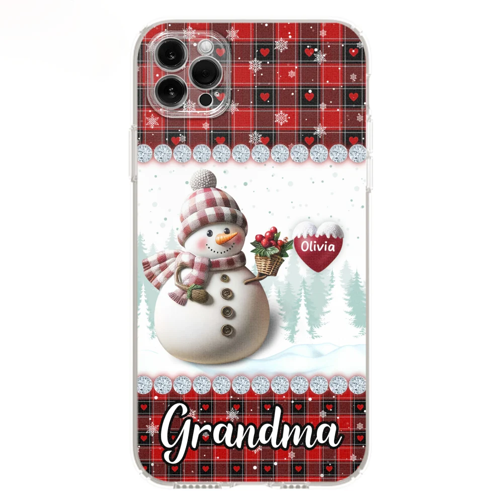 Happy Christmas Snowman Grandma - Personalized Custom Phone Case - Image 12