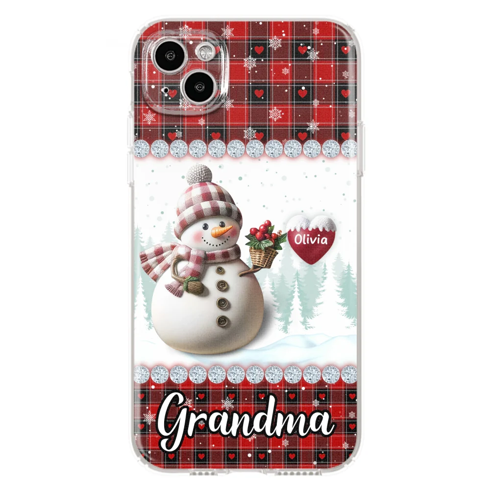 Happy Christmas Snowman Grandma - Personalized Custom Phone Case - Image 14