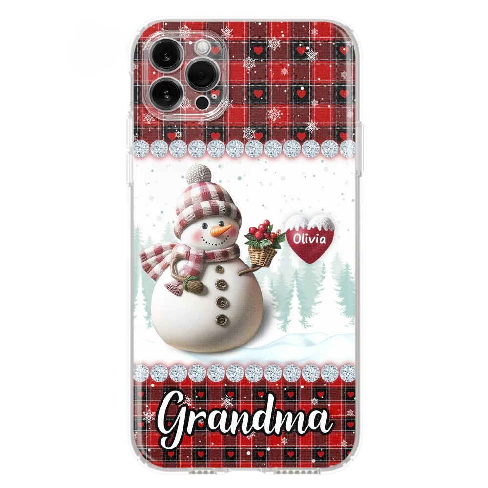 Happy Christmas Snowman Grandma - Personalized Custom Phone Case - Image 15