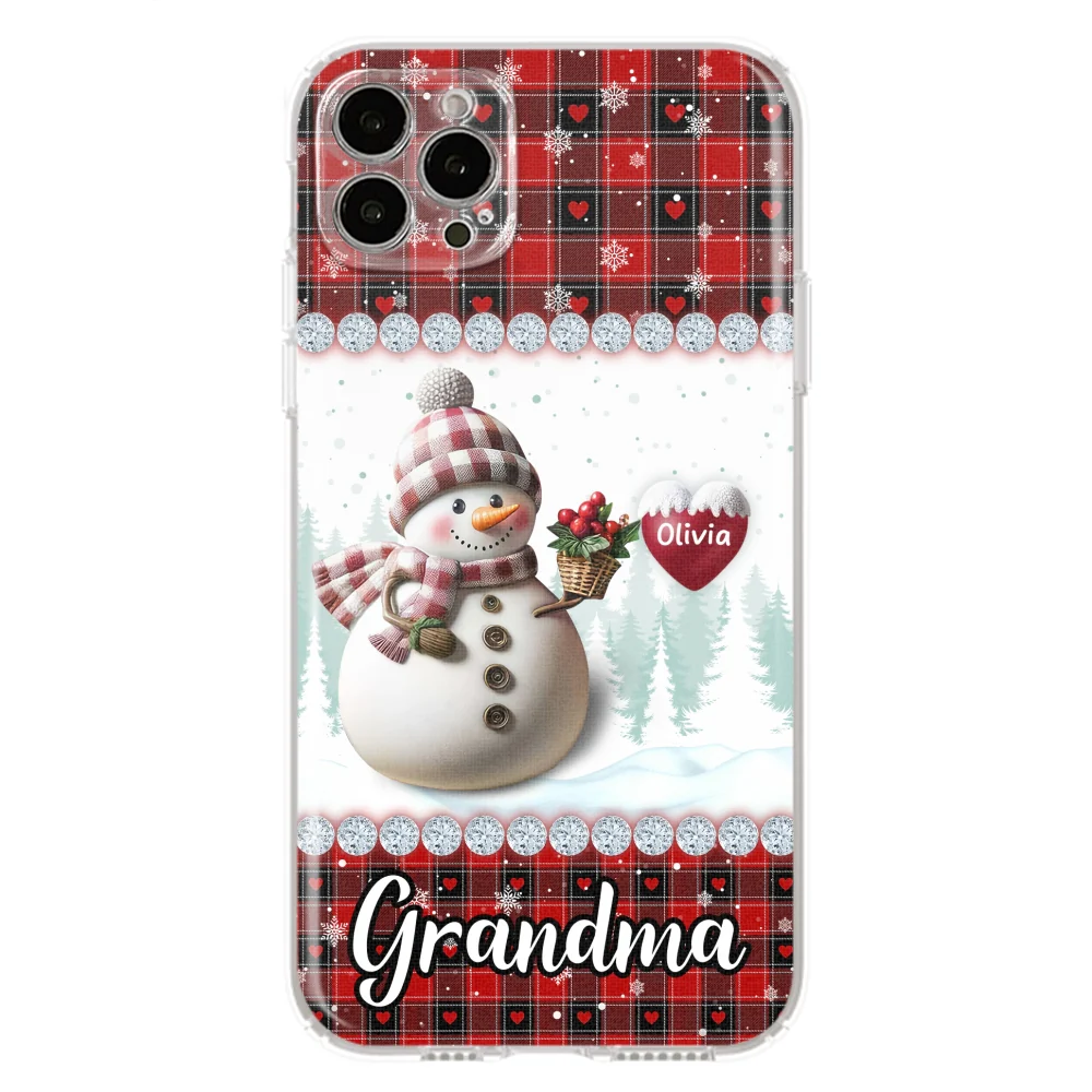 Happy Christmas Snowman Grandma - Personalized Custom Phone Case - Image 16