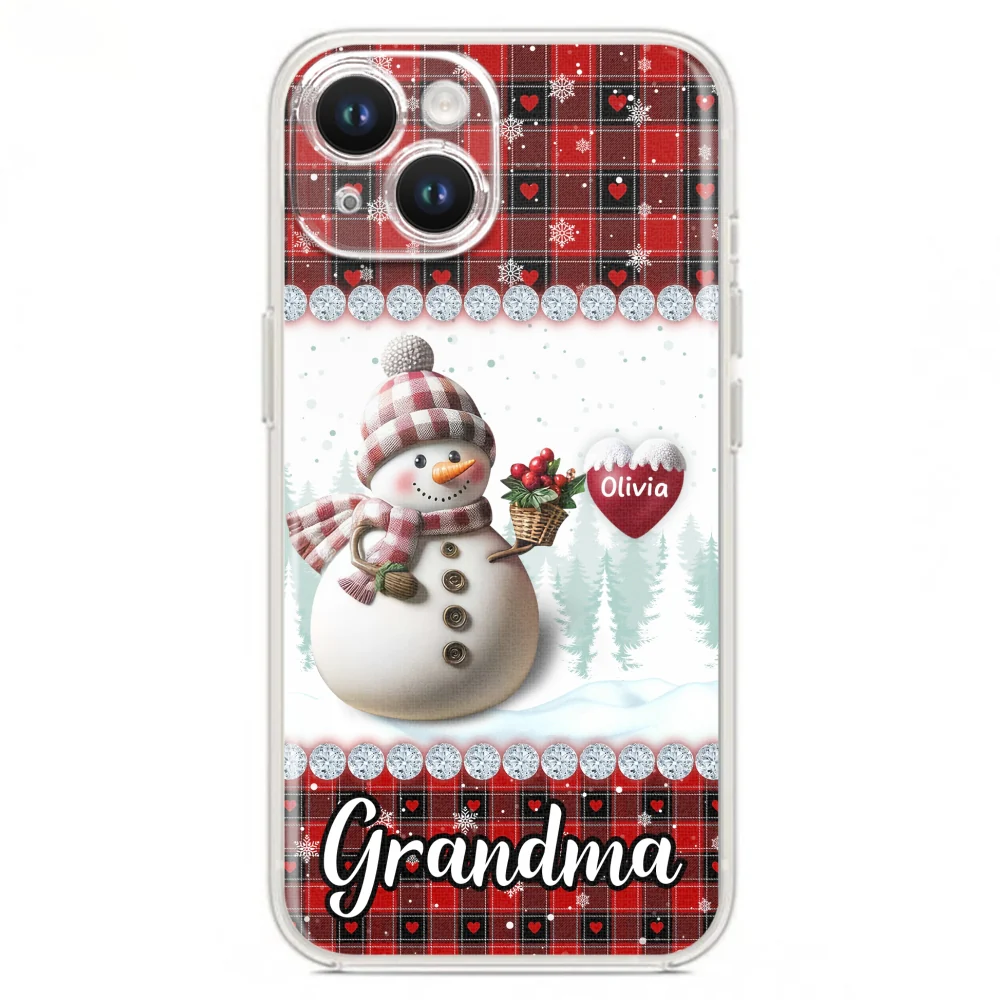 Happy Christmas Snowman Grandma - Personalized Custom Phone Case - Image 17
