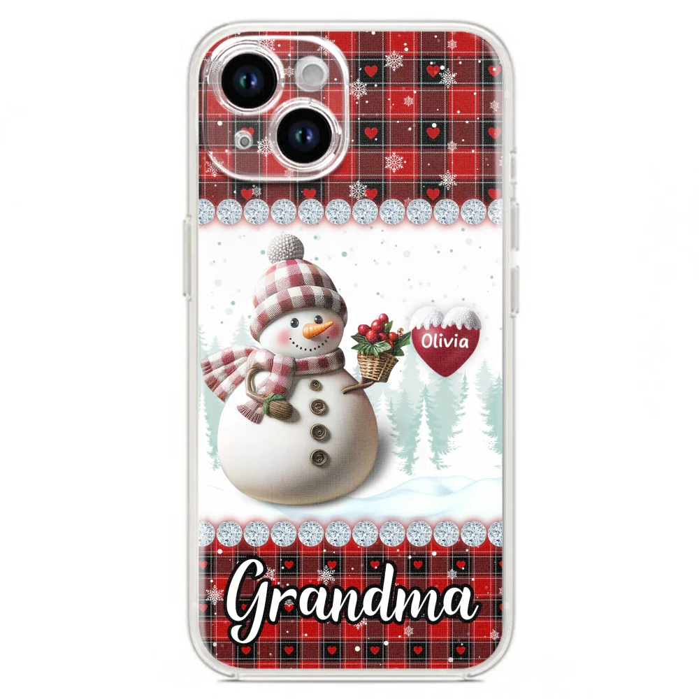 Happy Christmas Snowman Grandma - Personalized Custom Phone Case - Image 18