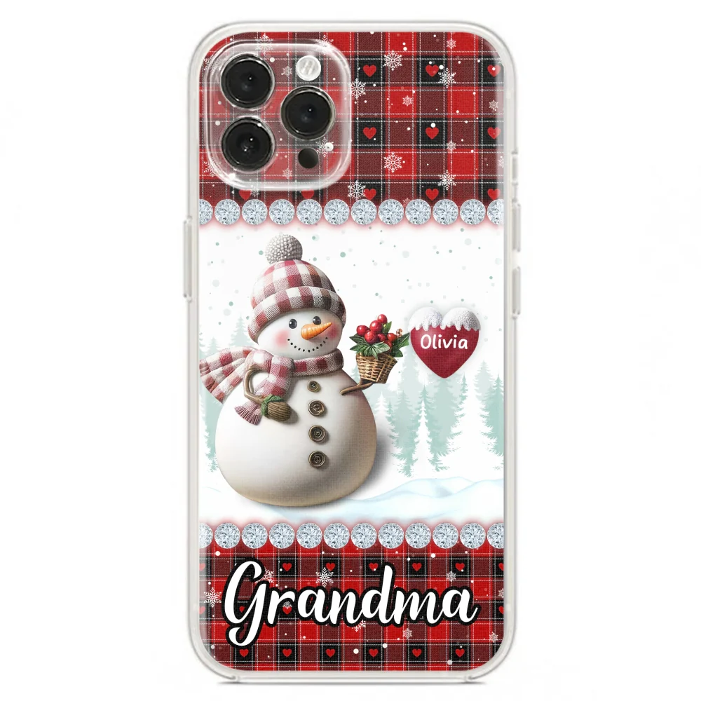 Happy Christmas Snowman Grandma - Personalized Custom Phone Case - Image 19