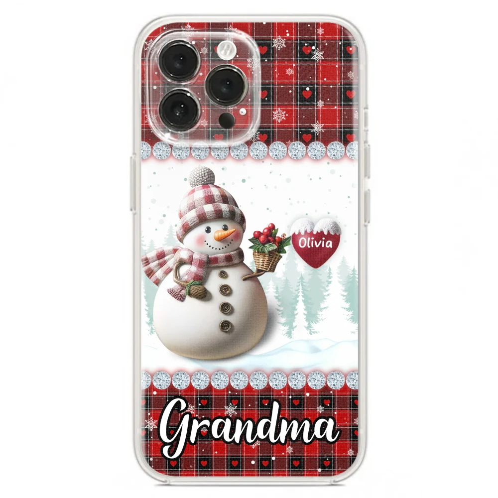 Happy Christmas Snowman Grandma - Personalized Custom Phone Case - Image 20