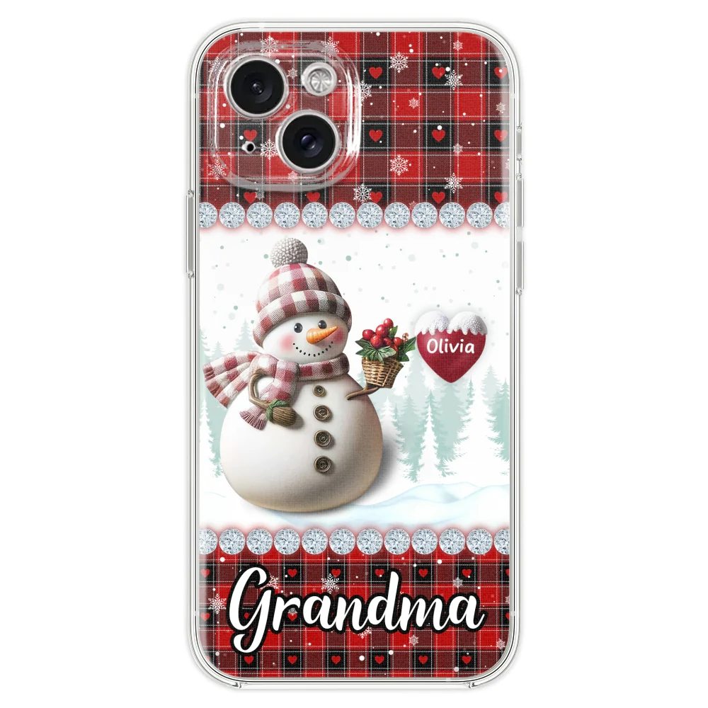 Happy Christmas Snowman Grandma - Personalized Custom Phone Case - Image 21