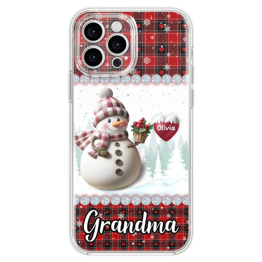 Happy Christmas Snowman Grandma - Personalized Custom Phone Case - Image 22