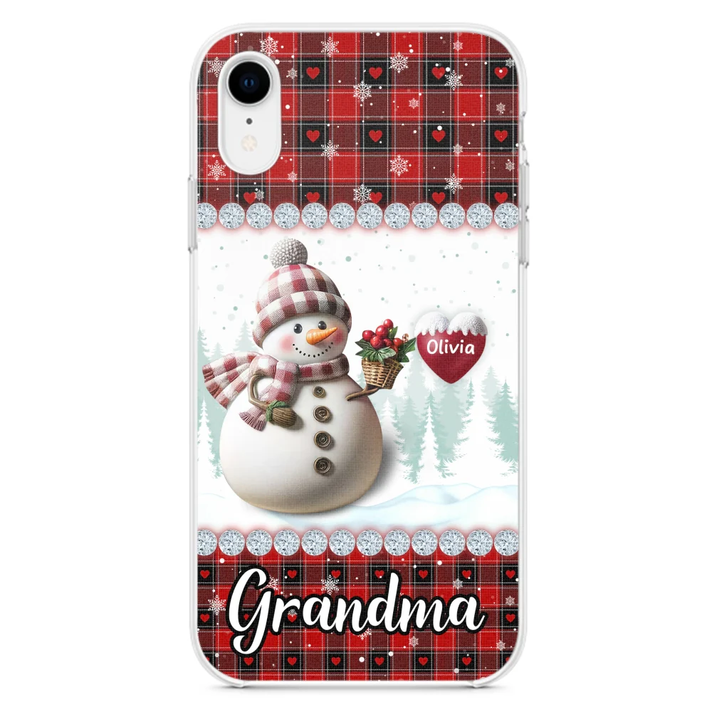 Happy Christmas Snowman Grandma - Personalized Custom Phone Case - Image 23