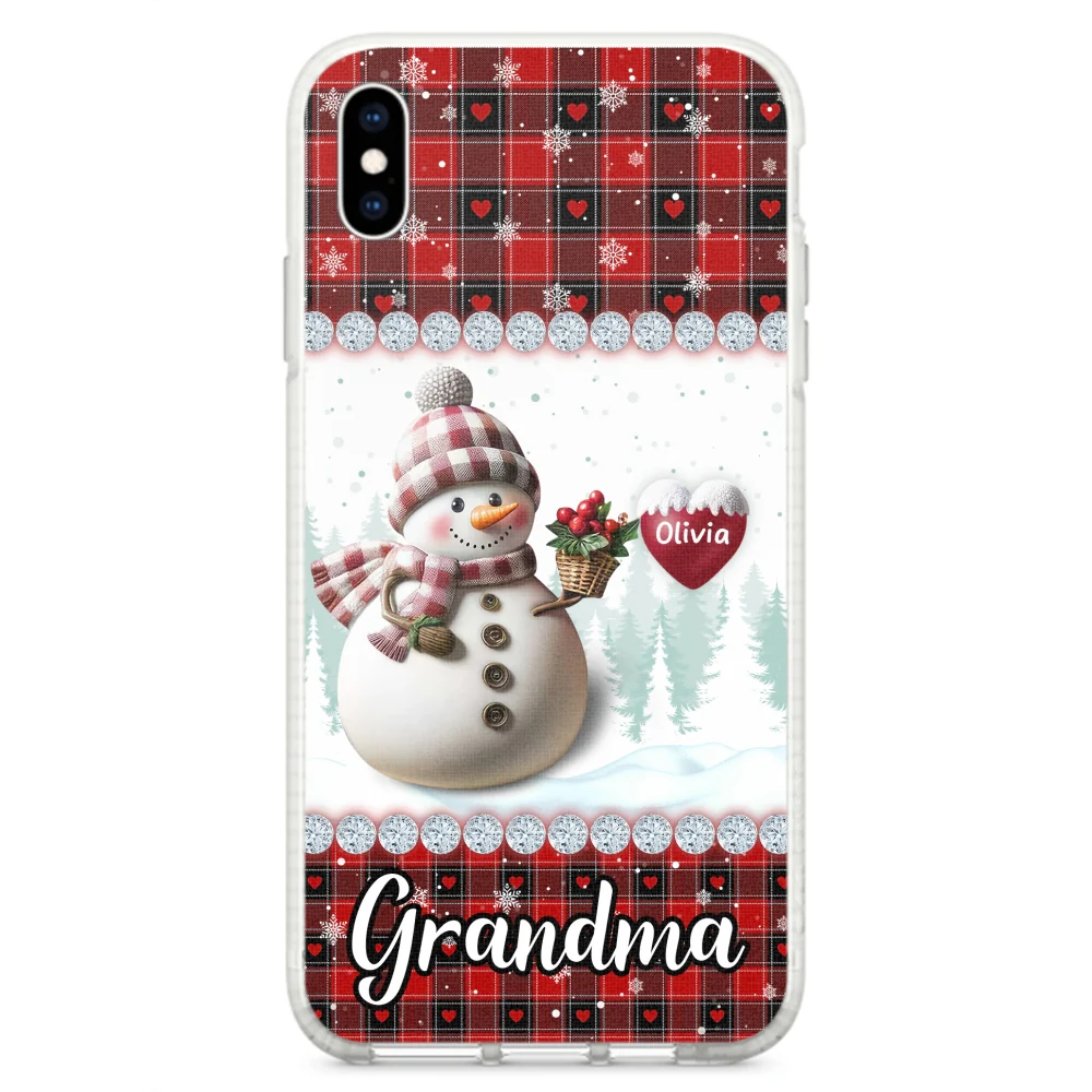 Happy Christmas Snowman Grandma - Personalized Custom Phone Case - Image 24