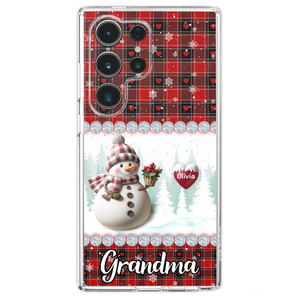 Happy Christmas Snowman Grandma - Personalized Custom Phone Case - Image 28