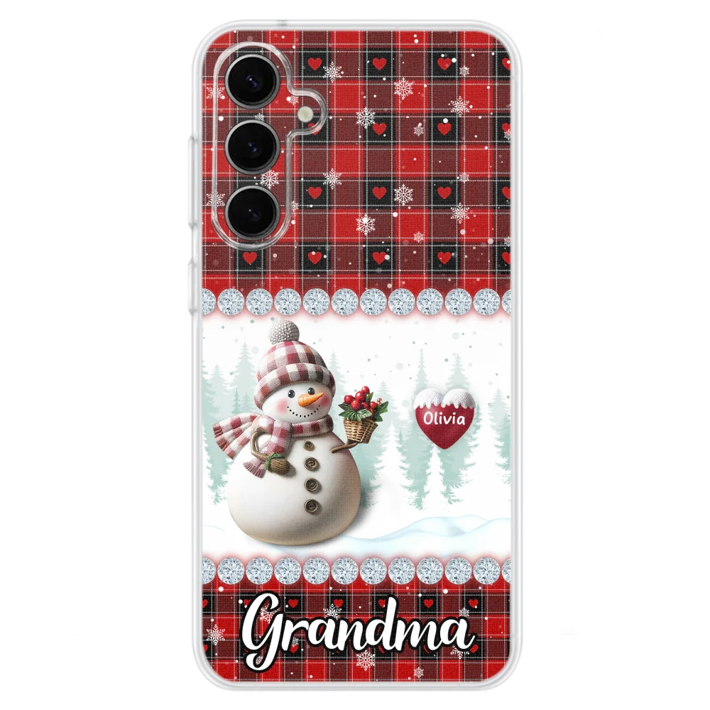 Happy Christmas Snowman Grandma - Personalized Custom Phone Case - Image 29