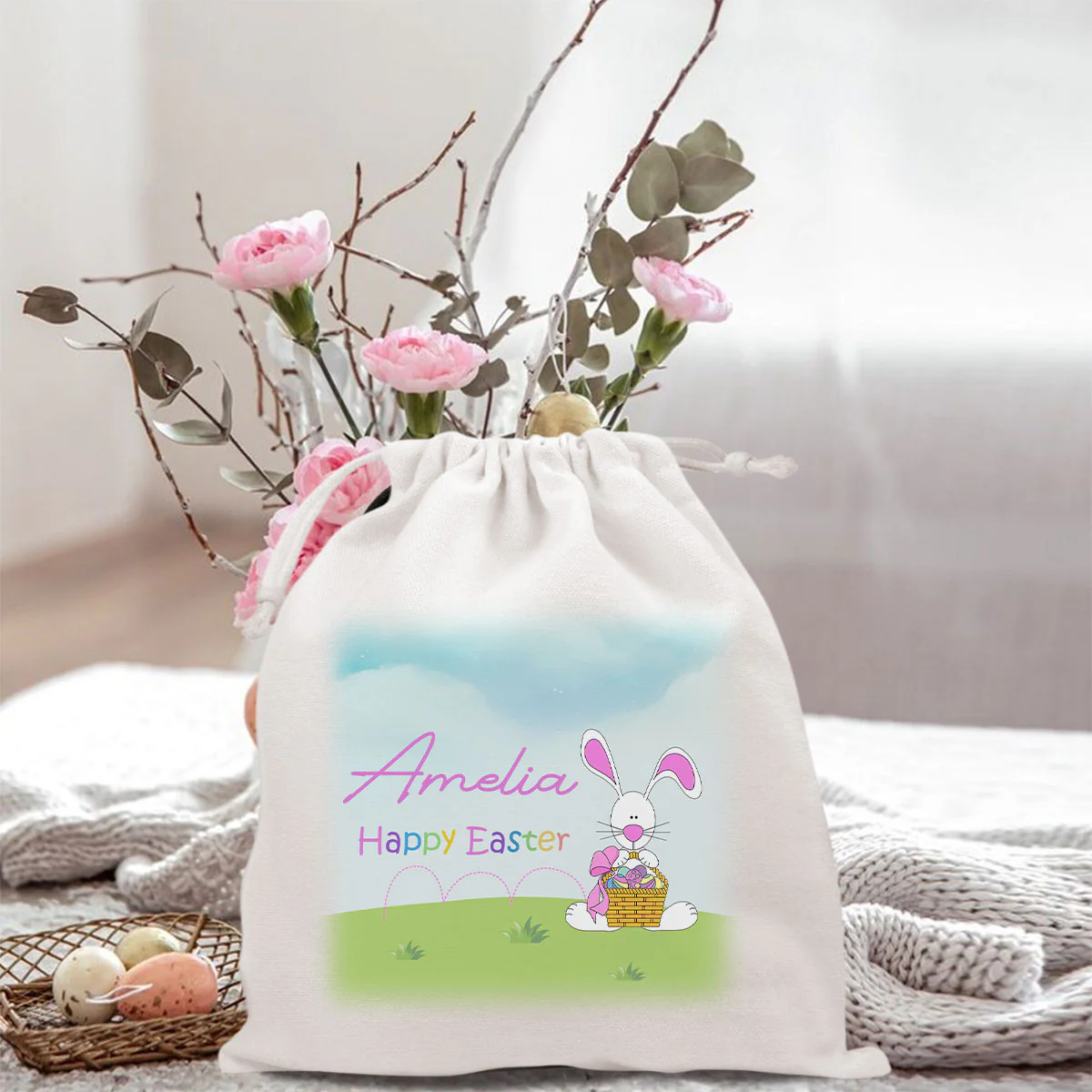 Happy Easter Colorful - Personalized Custom Favor Bag - Image 5