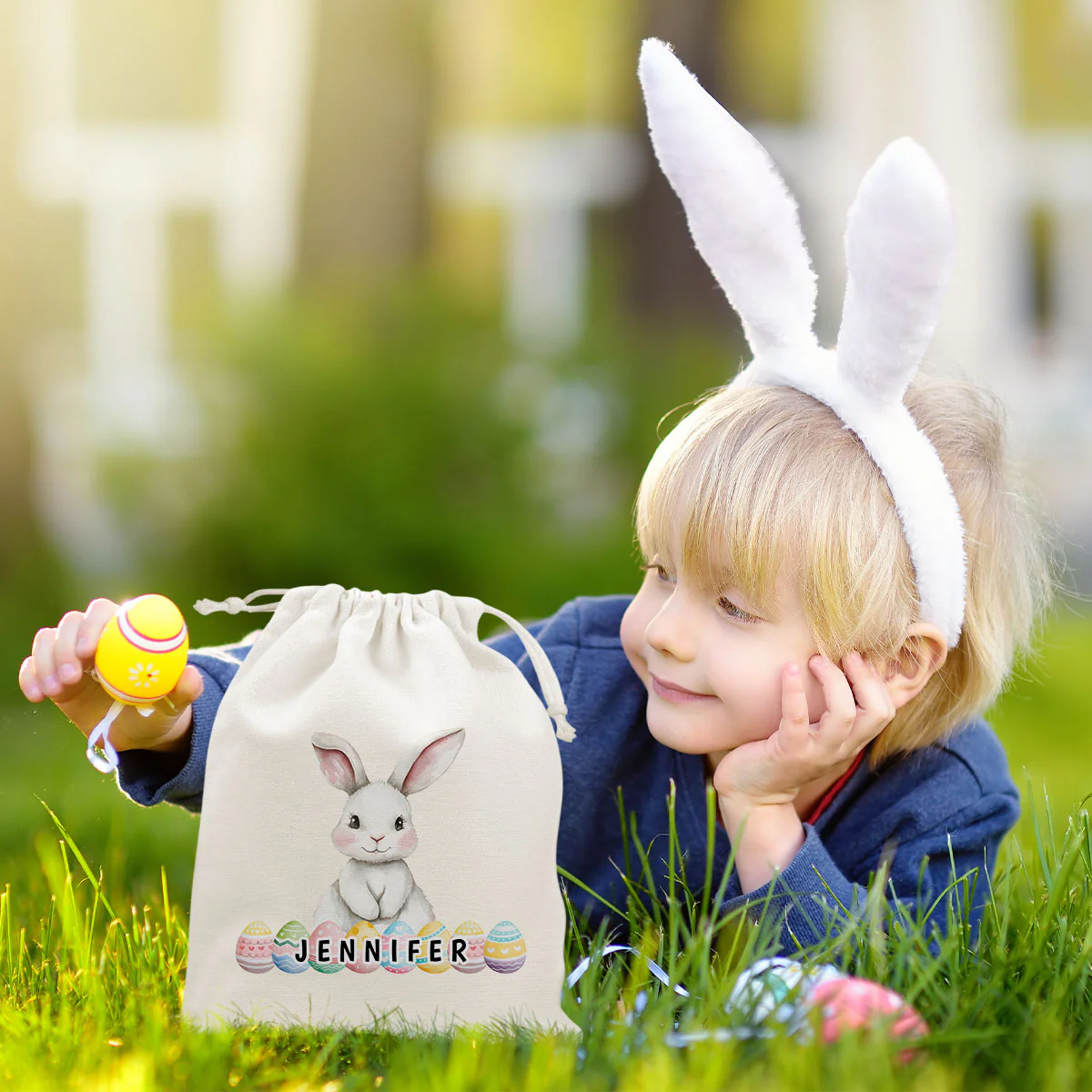 Happy Easter - Personalized Custom Favor Bag - Image 3