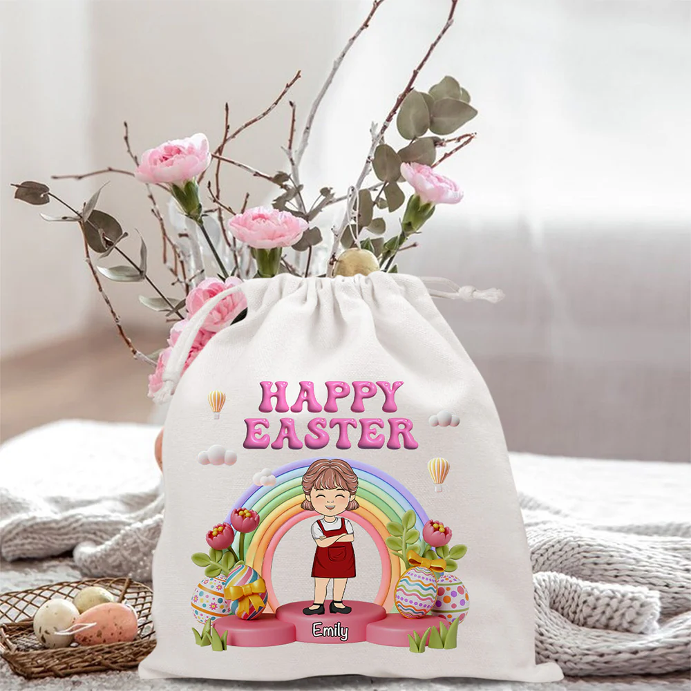 Happy Easter Rainbow - Personalized Custom Favor Bag - Image 5